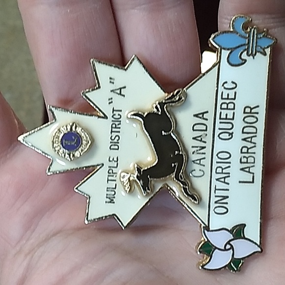 Rare Vintage Lions Club Pins, Dog, Deer, Loon, Voyager Canoe, Squirrel, Maple 🍁 - Picture 3 of 8